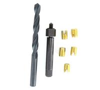 Kit de Réparation de Filetage 12pcs, M6 x 1mm (Diamètre Extérieur M9 x 1 Filetage Auto-Taraudeur Insert de Foret Outil d'Installation Outil à Main en Acier Au Carbone
