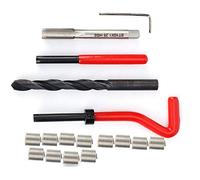 Kit de Réparation de Filetage 17 Pièces, Jeu de Tarauds de Refiletage en Acier Inoxydable M10X1,25 pour Filetage Femelle, Transfert Pratique du Filetage Pouce vers Filetage MM