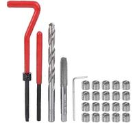 Kit de réparation de filetage 25 pièces M7, outil de réparation de filetage, outil de taraudage, jeu de forets pour réparation automobile avec boîte en plastique (hy)