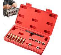 Kit de Réparation de Filetage Chasse-Filets Coffret Portatif 15 Outils | Outil Réparateur de Filetage pour Boulon pour Atelier Auto Moteur Machine Cric Garage Entretien Mé