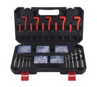 Kit de réparation de filetage dans mallette - Kit de réouverture de filetage résistant 131 pièces | Pour bloc moteur et applications mécaniques, pour atelier, garage, projets de bricolage, mécaniciens