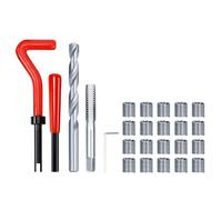 Kit de réparation de filetage de 25 pièces, clé d'installation de taraud, outil combiné, foret métrique, hélicoïdal, outils de restauration de fil pour remplacer et enlever les filetages