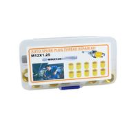 Kit de réparation de filetage de bougies d'allumage de 15 mm M12 x 1,25 mm, inserts de robinet, culasse pour moteurs à essence, outils refiletés, ensemble d'outils manuels