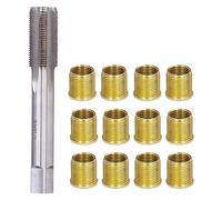 Kit de réparation de filetage M14 13 pièces pour moteur à essence, inserts filetés endommagés, tarauds et filières en fer