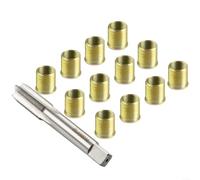 Kit de réparation de filetage M14 x 1,25 avec robinet, inserts de style hélicoïdal en acier inoxydable pour restaurateur de filetage d'allumage dans les applications métalliques de moteur