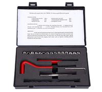 Kit de Réparation de Filetage M8x1.25 Kit de Taraudage de Filetage en Acier Inoxydable pour Manchon d'Insertion de Réparation de Filetage Femelle