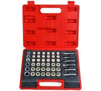 Kit de réparation de filetage pour connecteur de vidange de carter d'huile avec rondelles d'étanchéité, vis de taraud pour fixer les filetages dénudés, fabriqués en acier et aluminium, rouge, 64
