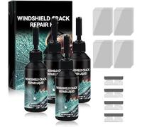 Kit de Réparation de Fissures de Pare-Brise - Colle de Verre Universelle pour Éclats, Fissures en Étoile et Toile d'Araignée, Liquide de Réparation Rapide pour Pare-Brise et Vitres de Voiture (4PCS)