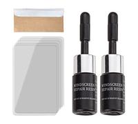 Kit de réparation de fissures pour pare-brise de voiture, 2 pièces, facile à utiliser, nano-liquide de remplissage noir, 7 cm