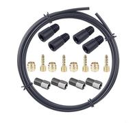 Kit de réparation de freins hydrauliques pour vélo 2 x 5 m avec 4 olives, aiguilles à huile et manchons de fixation pour une utilisation facile (D)