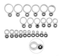 Kit de réparation de guide de canne à pêche en silicone avec embouts en céramique pour anneaux - Kit de restauration d'œillets de ligne pour rocher maritime et plage - Accessoires de construction de