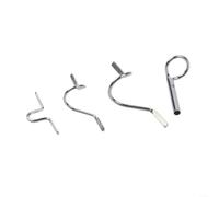 Kit de réparation de guides de pêche à la mouche avec anneau à pointe en acier, crochet et guides serpent, 11 pièces de rechange argentées pour pêcheurs