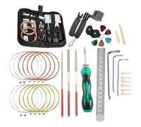 Kit de réparation de guitare, entretien des frettes et des cordes - Kit d'outils de réglage de guitare, pour basse, ukulélé, banjo, musiciens et luthiers