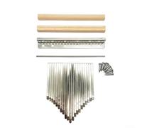 Kit de réparation de kalimba à 21 touches comprenant des clés en acier, des ponts en bois, une tige en métal en Z et des vis de montage pour personnalisation du piano à pouce