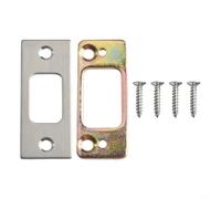 Kit de réparation de loquet de porte avec gâche et cale d'espacement offrant un verrouillage réglable et sécurisé (argenté)