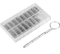 Kit de réparation de lunettes Assorted Storage Box Design 1000PCS Screws and Pads with Screwdriver Micro Tweezer for Watch Clock Spectacle Eyewear Repairing Portable