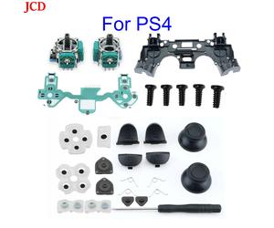 Kit de réparation de manette PS4, boutons de certes Inter, JoysUniverse analogique 3D, capuchon de bâtons de pouce, kit de tournevis en caoutchouc conducteur, L1, R1, inj C