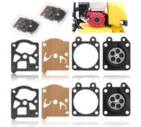 Kit de Réparation de Membrane et Joint de Carburateur 2 Pièces, Compatible avec Carburateur WA WT, Remplace D10-WTA, pour Tronçonneuses, Débroussailleuses, Souffleurs, Format 4x4 cm