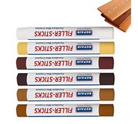 Kit De Réparation De Meubles - 6 Marqueurs Pour Bois | Bâtons De Remplissage De Bois | Kit De Retouche Multicolore Pour Rayures, Taches Et Éraflures | Restaurer Meubles, Armoires Et Sols E