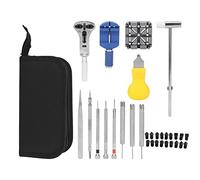 Kit de réparation de montres 14 pièces, ensemble d’outils professionnels pour la réparation de montres, kit de remplacement de piles avec sac de transport, pour l’entretien DIY et
