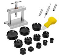 Kit de Réparation de Montres HOMURY, Outil de Presse pour Fermeture de Boîtiers, 12 Formes Inclus, 1 Outil en Forme de H, 1 Tournevis