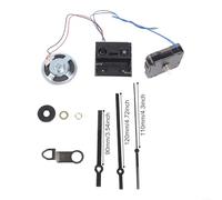 Kit de réparation de mouvement d'horloge avec aiguilles des heures | Mécanisme à quartz en plastique pour fixation d'horloge murale | Options de longueur de tige de 13 mm et 17 mm | Finition noire