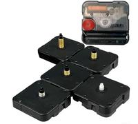 Kit de réparation de mouvement d'horloge murale à quartz à monter soi-même, mécanisme silencieux à longue broche avec filetage et options d'arbre pour horloges (tige de 12 mm (tige de 16 mm (filetage