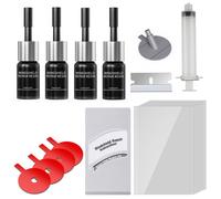 Kit de réparation de pare-brise de voiture, kit de réparation de pare-brise de voiture, liquide de réparation de verre pour les fissures de pare-brise 4pcs plus accessoires