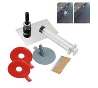 Kit De Réparation De Pare-brise, Réparation Rapide De Pare-Brise Automobile, Avec Fluide De Réparation De Verre Et Bandes De Fixation, Pour Le Pare-Brise De Voiture, Les Fissures (1Set)