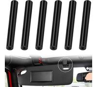 Kit de réparation de pare-soleil de voiture 6 pièces pour Jeep Wrangler JK 2007-17 conducteur et passager, tubes de réparation de pare-soleil en caoutchouc noir