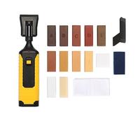 Kit de réparation de parquet, 17PCS kit de réparation de meubles en bois pour parquet stratifié, outil de fusion de cire, 11 couleurs de réparation de rayures de cire dure pour parquet, stratifié