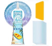 Kit de Réparation de Piscine sous-Marine avec Patchs, Transparent, Durable, Matelas Gonflable, Colle PVC, pour Bateau Gonflable, Film de Piscine, Bouée, Château Rebondissant, Jacuzzi, Kayak (1 Pièce)