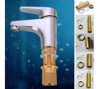 Kit de réparation de plomberie pour robinet d'évier de cuisine avec écrou en laiton M32 et tube en cuivre pour remplacement du mitigeur (M32-120 mm)