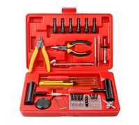 Kit de réparation de pneu crevé, kit de réparation de crevaison de pneus | Kits portables de réparation de pneus 74 pièces, outils de réparation de pneus de haute résistance, pour repa