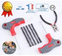Kit De Réparation De Pneu Voiture Quad Vélo Auto Moto Vtt Pro Roues Crevaison Diagnostic Dépannage Coffret Sac Avec Mèches Van