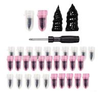 Kit de réparation de pneus, 30 bouchons à vis en caoutchouc avec outil d'installation, 2 tailles de réparation de crevaison pour pneus de voiture, moto, camion, bus et pneus agricoles, joint rapide à