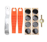 Kit De RéParation De Pneus IntéRieurs De VéLo, Leviers De RéParation De Pneus De VéLo Avec RâPe, Patch AdhéSif Sans Colle, Outils De RéParation De Caoutchouc