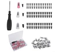 Kit de réparation de pneus, lot de 100 vis en caoutchouc pour pneu et écrous de roue de 60 pièces (84 pièces)