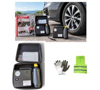 Kit de réparation de pneus pour voiture, moto, scooter, véhicules compatible avec Derbi Senda 50 X-Race SM. Gonfle et répare pour crevaison de pneus, joint anti-crevaison d'urgence route, sans cric