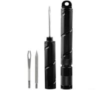 Kit de réparation de pneus sans chambre à air en alliage d'aluminium, outil sous vide portable avec étui antidérapant, fixation rapide pour crevaison sur vélo de route, VTT, vélo électrique et noir