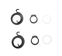 Kit de réparation de poignée de porte : 2 ressorts 2,5 tours x 2,5 mm d'épaisseur, 2 circlips et 2 rondelles en nylon 20,7 mm de diamètre extérieur (kit 2B)