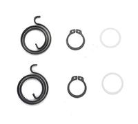 Kit de réparation de poignée de porte : 2 ressorts (2,5 tours x 3 mm d'épaisseur) + 2 circlips + 2 rondelles en nylon - 19 mm extérieur D (kit 1A)