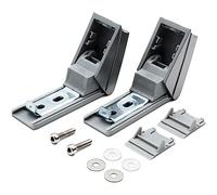 Kit de réparation de poignée de porte de réfrigérateur - Charnière pour poignée de porte de réfrigérateur - Compatible avec Liebherr 9590178 comme 9590190 - Argenté, plastique, métal