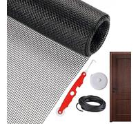Kit De Réparation De Porte Moustiquaire - 157 X 47 Pouces, Tissu En Fibre De Verre Renforcé, Système D'installation De Rouleau Qui Fournit Une Forte Barrière Anti-Insectes Pour Une Utilisation Dans La