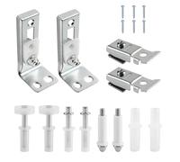 Kit de réparation de porte pliable 12 pièces avec pivots de 0,95 cm, roue de guidage de 2,2 cm à 2,5 cm et supports pour porte pliante en accordéon