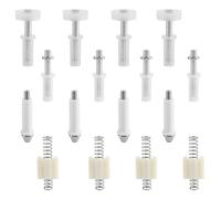 Kit de réparation de porte pliable 16 pièces avec pivots supérieurs et inférieurs de 0,95 cm et roue de guidage de 2,2 cm à 2,5 cm pour porte pliante en accordéon