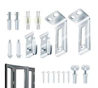 Kit de réparation de porte pliante - Lot de 18 quincaillerie de placard à deux volets, rouleau de rechange avec broches et guides, kit d'entretien de porte en acier robuste, idéal pour le rangement de