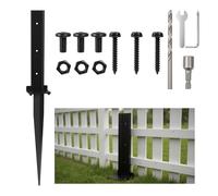 Kit de Réparation de Poteaux de Clôture épais, Supports de Poteaux de Clôture Clous D'ancrage Fixes Support de Réparation Solide, pour Fixation Rapide Inclinée, Poteaux en Bois Cassé