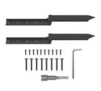 Kit de réparation de poteaux de clôture | Piquet de support de clôture robuste, remplacement rapide et facile en métal lourd pics épais pour la protection inclinée clôture, réparation du sol de la