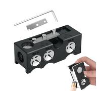 Kit de Réparation de Procédé de Queue de Billard 11 en 1, Kit de Réparation de Procédé Multifonction pour Billard Français - Former, Aiguille et Polissage (Noir, 8x3x3cm), Accessoire Compact en Plasti